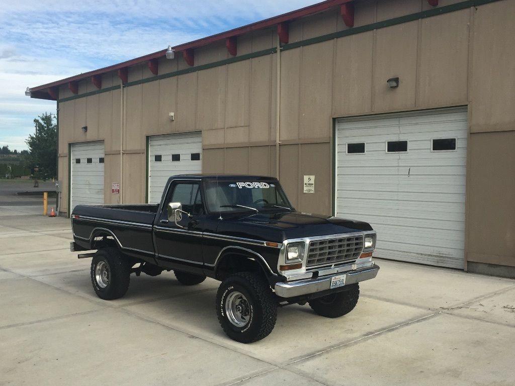 Good old classic 1979 Ford F 250 Ranger XLT lifted