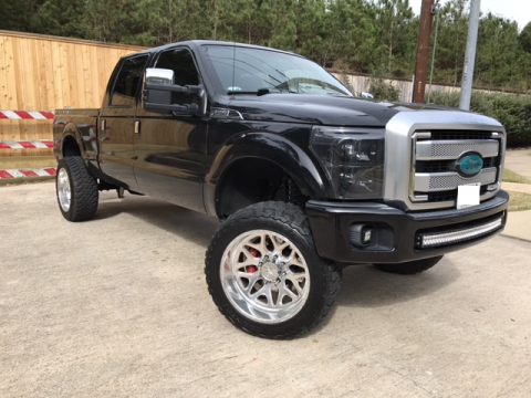 nicely customized 2015 Ford F 250 Platinum lifted for sale