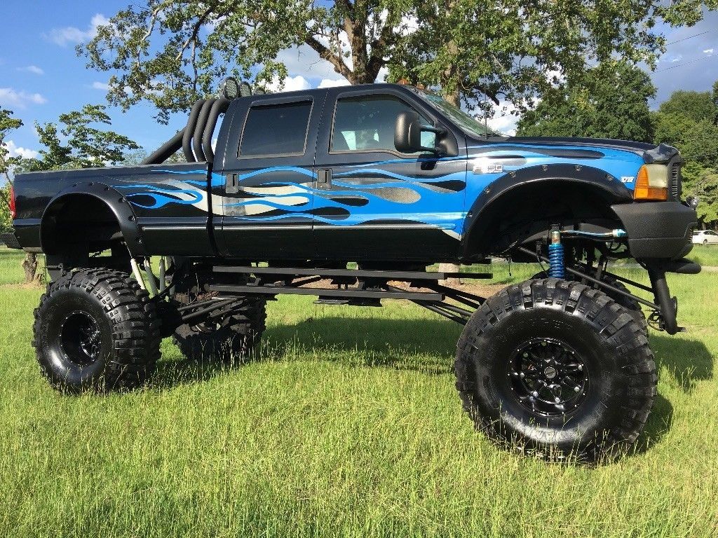 nicely customized 1999 Ford F 250 Diesel lifted truck