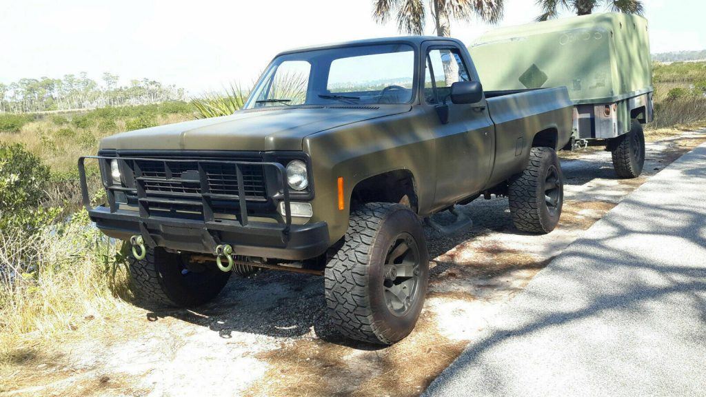 older front clip 1985 Chevrolet M1008 CUCV Longbed Pickup lifted