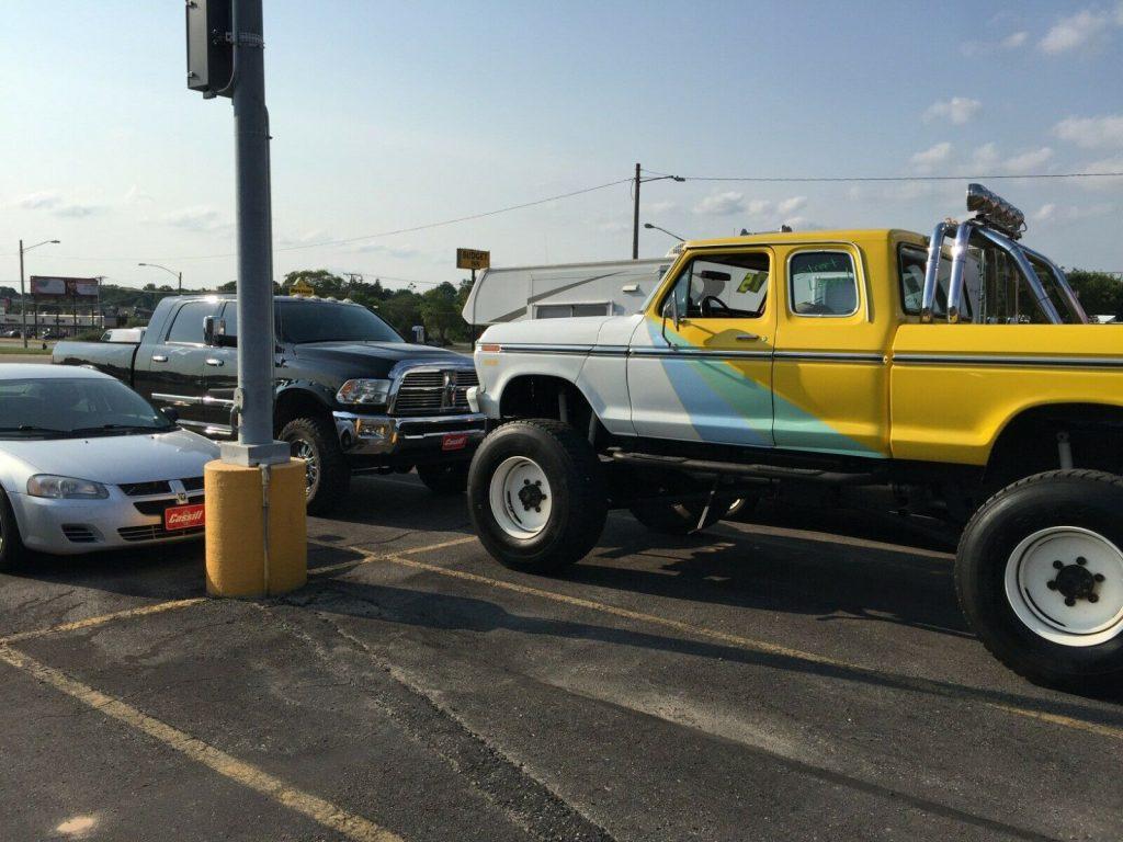 dual engines 1977 Ford F 250 xlt lifted