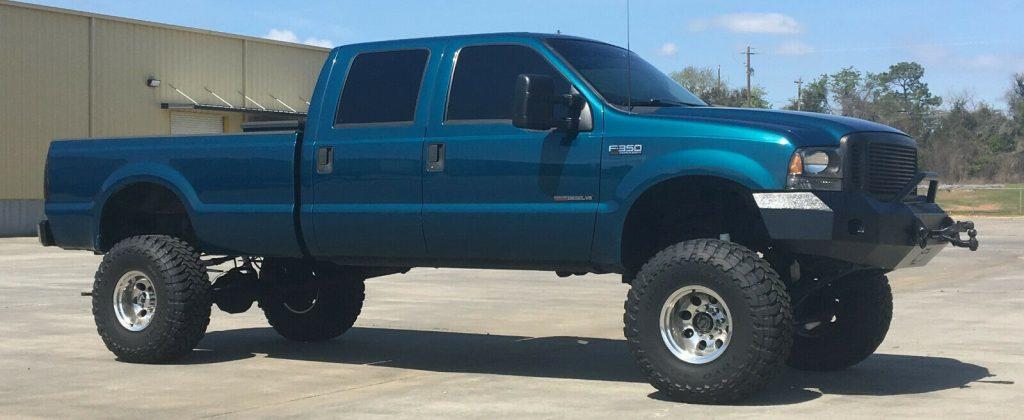 badass 2000 Ford F 350 XLT pickup lifted