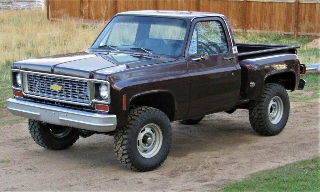 vintage 1974 Chevrolet C 10 pickup lifted