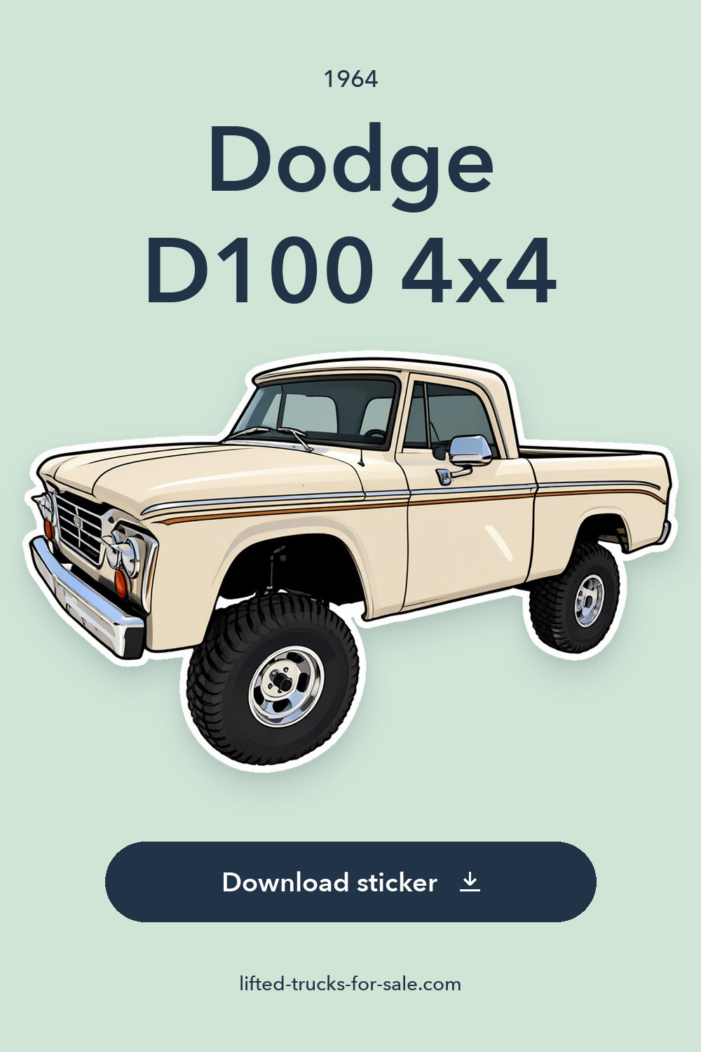 1964 Dodge D100 4×4 sticker preview