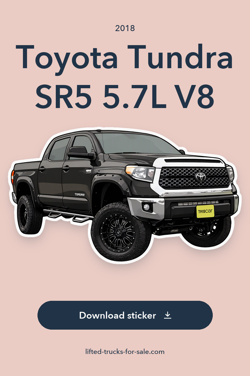 2018 Toyota Tundra SR5 5.7L V8 sticker preview