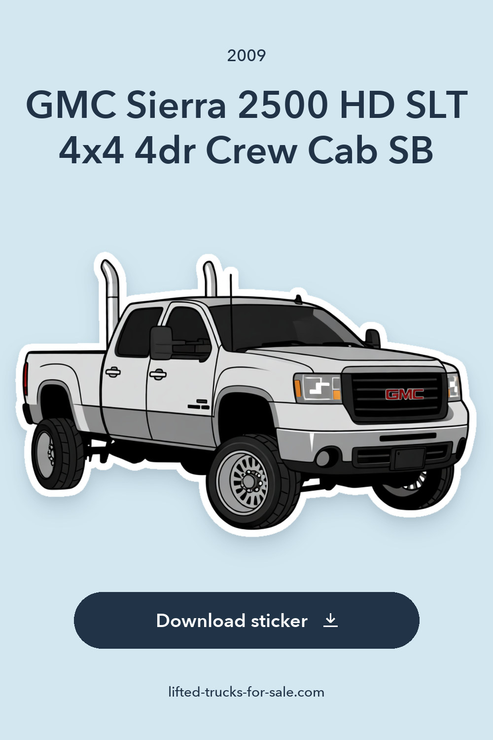 2009 GMC Sierra 2500 HD SLT 4×4 4dr Crew Cab SB sticker preview