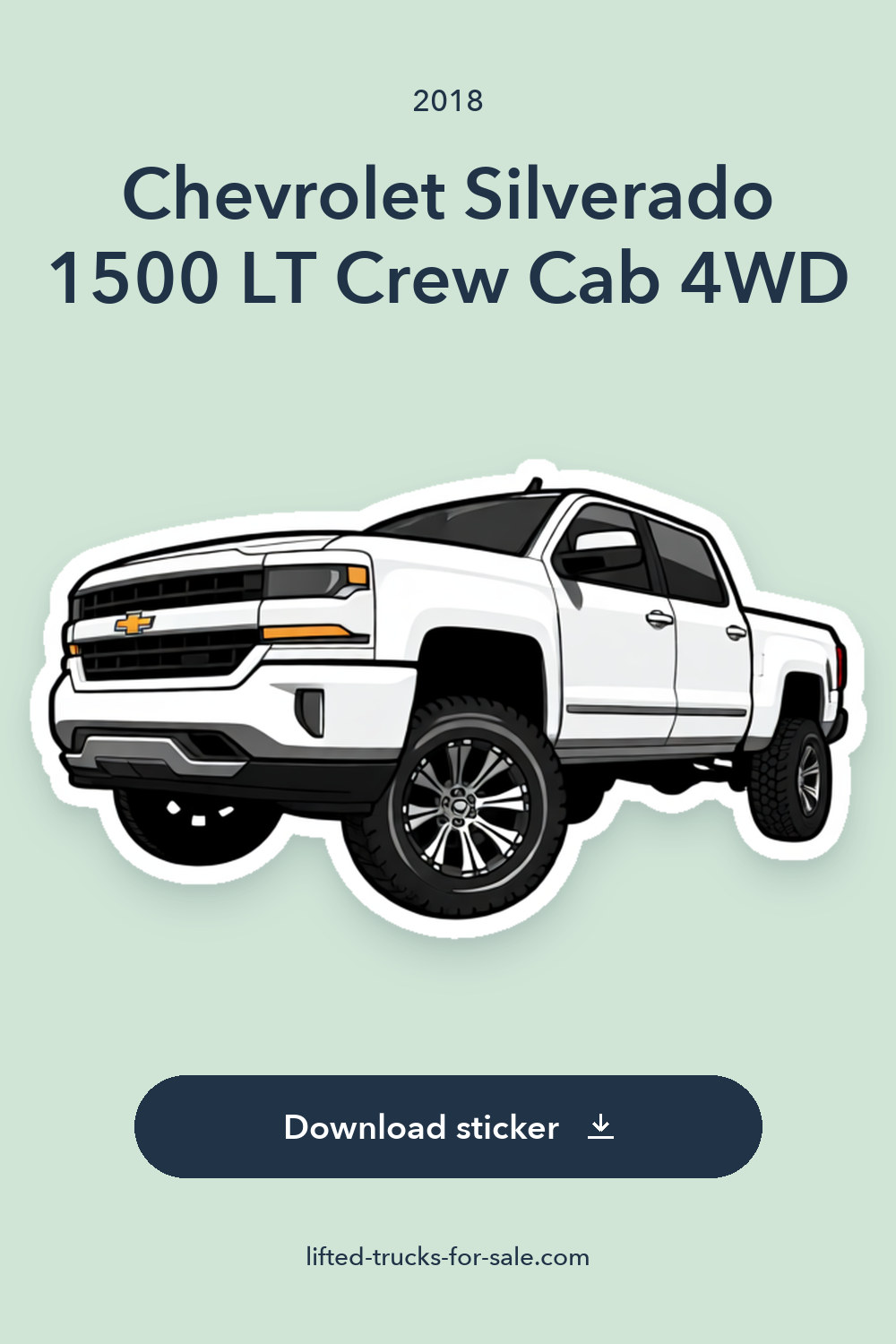 2018 Chevrolet Silverado 1500 LT Crew Cab 4WD sticker preview